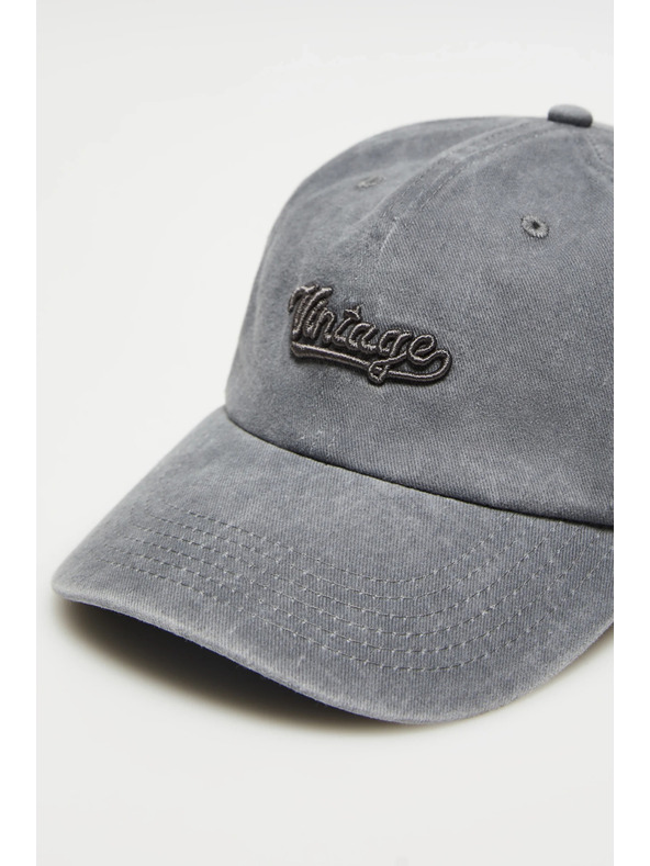 Moodo Šedá bavlněná kšiltovka