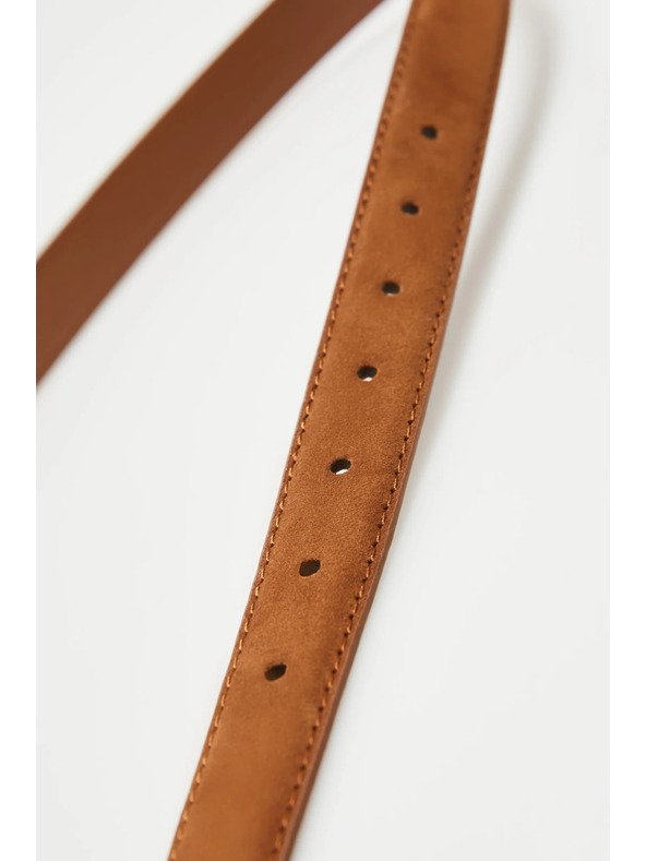 Moodo Hnědý dámský pásek se zlatými detaily Moodo