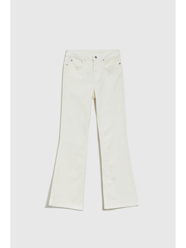Moodo Krémové dámské zvonové  džíny