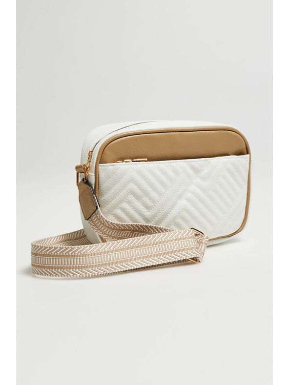 Moodo Béžovobílá kabelka