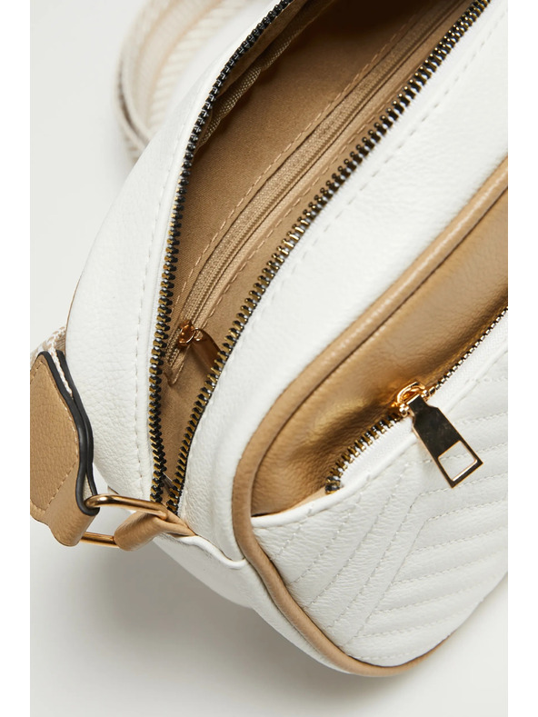 Moodo Béžovobílá kabelka