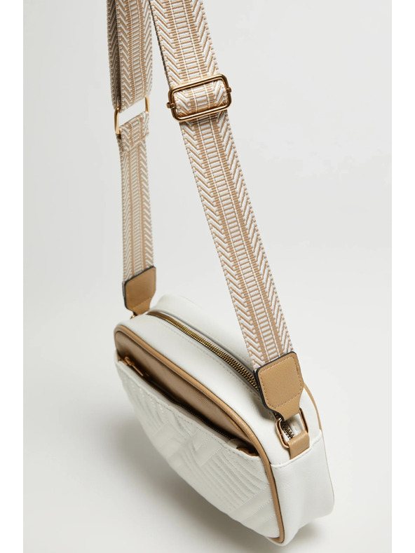 Moodo Béžovobílá kabelka