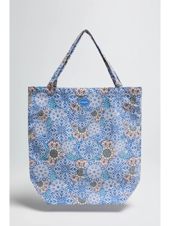 Moodo Světle modrá bavlněná taška