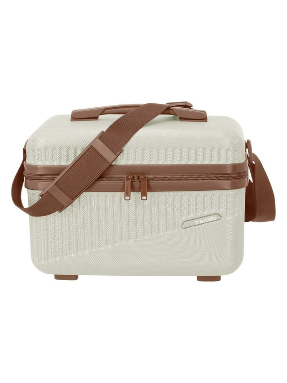 Travelite Kosmetický kufřík Travelite Bali Beautycase White/cognac