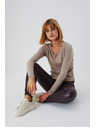 Moodo Fitted wax trousers Moodo