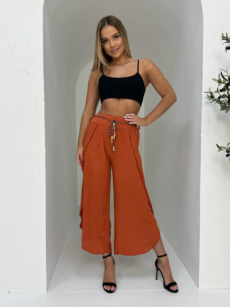 Edoti Dámské kalhoty culotte - oranžové EDOTI