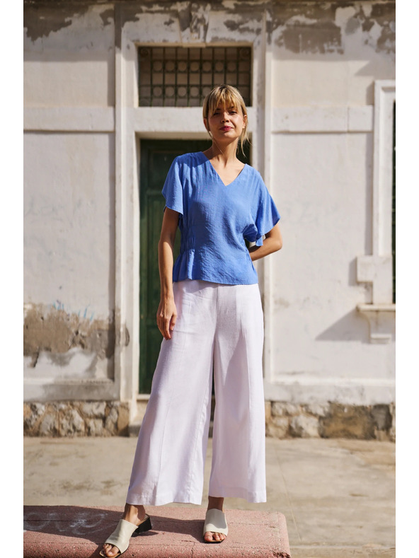 Moodo Dámské kalhoty Moodo - bílé