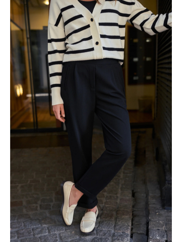 Moodo Černé dámské kalhoty Moodo