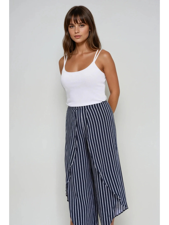 Moodo Dámské asymetrické kalhoty s rozparky