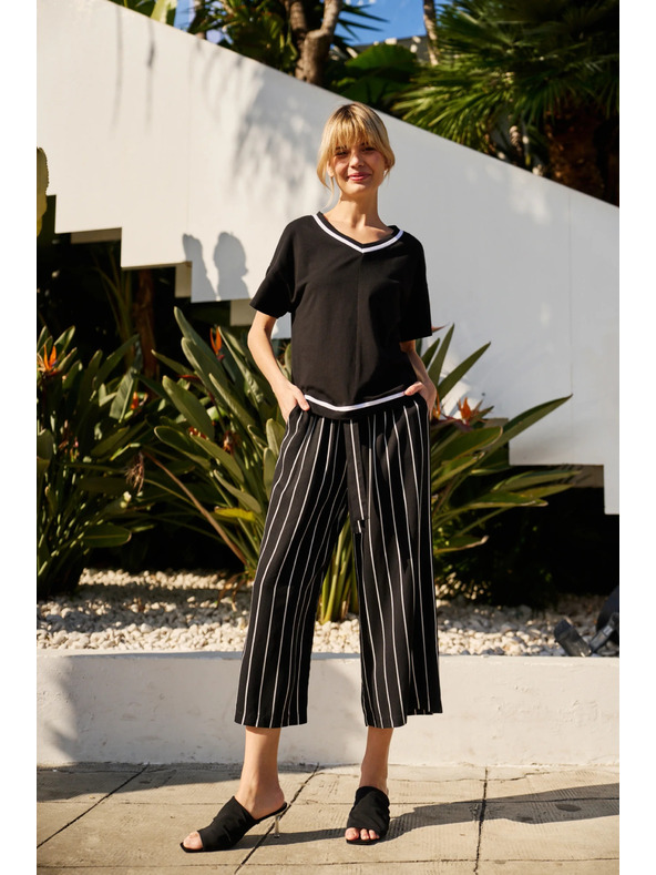 Moodo Dámské pruhované kalhoty Moodo