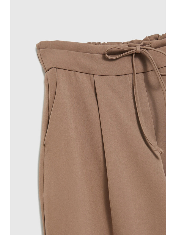 Moodo Světle hnědé volné kalhoty Moodo
