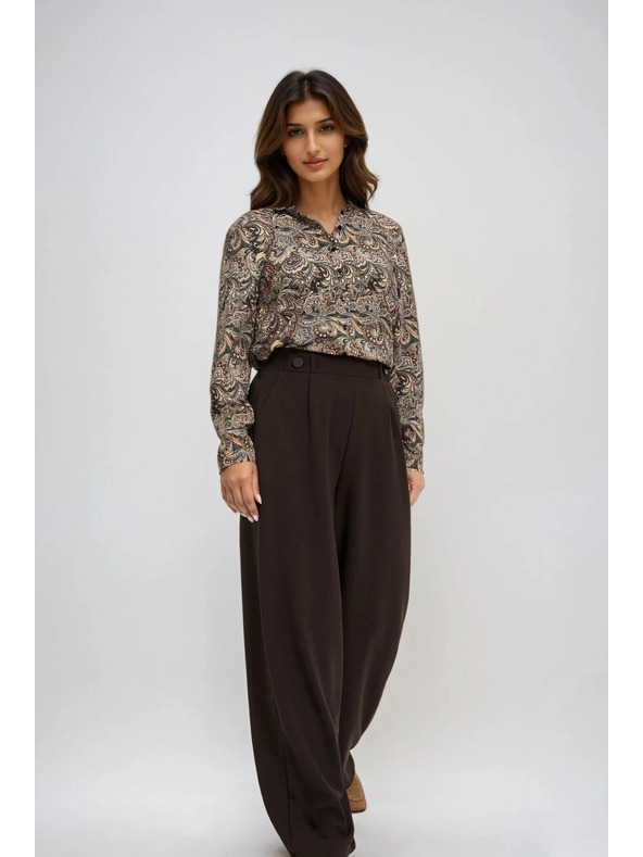 Moodo Dámské kalhoty Moodo – hnědé