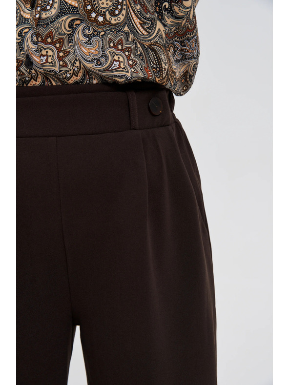 Moodo Dámské kalhoty Moodo – hnědé