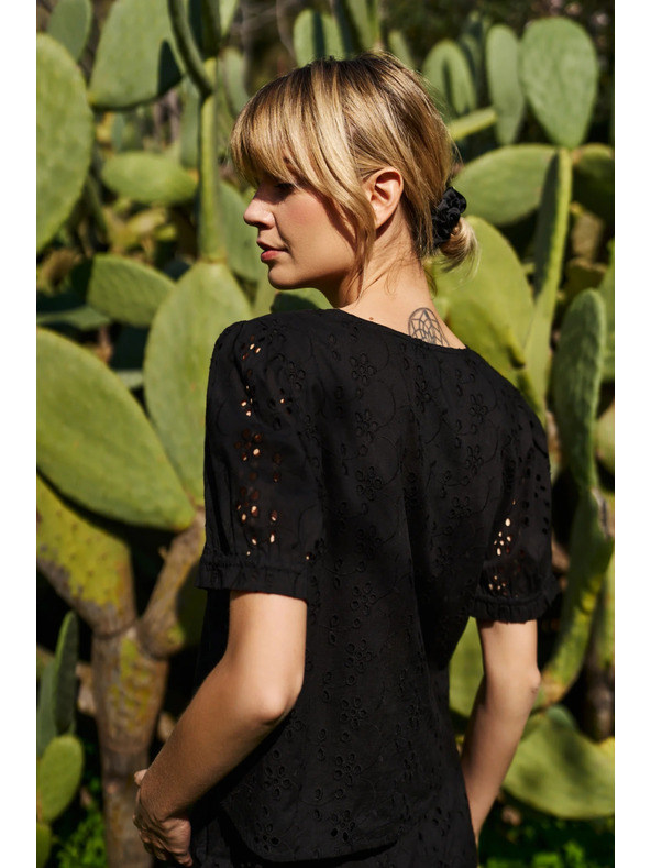 Moodo Černá dámská košile madeira