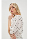 Moodo Bílá vzorovaná halenka