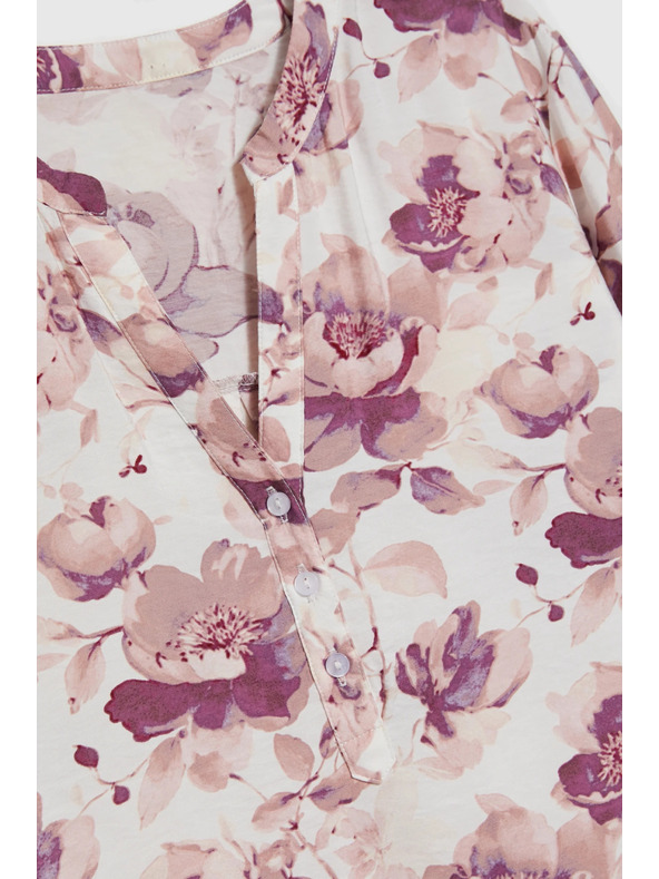Moodo Růžová květovaná halenka Moodo