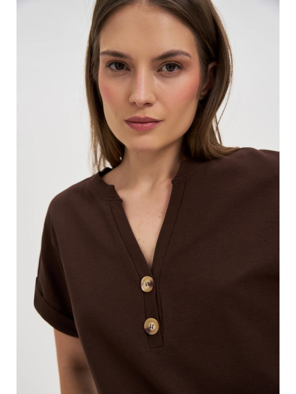 Moodo Hnědý volný top