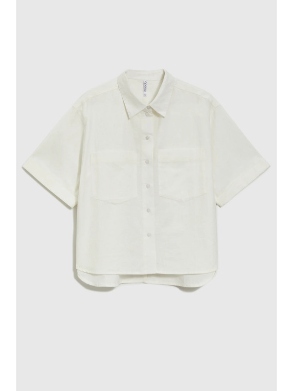 Moodo Bílá halenka s krátkým rukávem