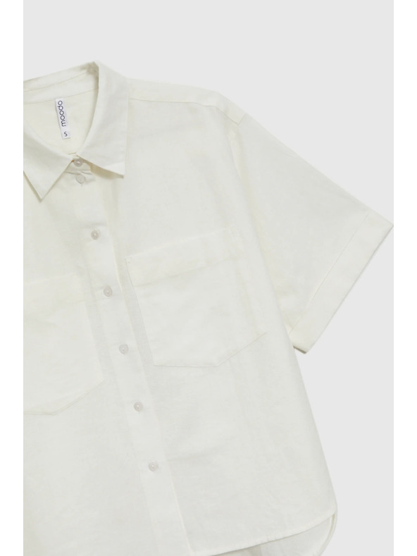 Moodo Bílá halenka s krátkým rukávem