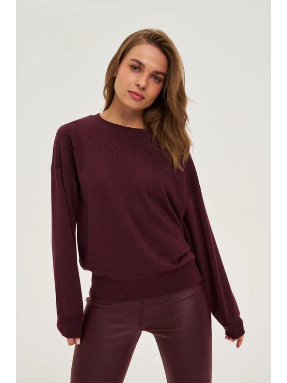 Moodo Hnědá balónová mikina Moodo