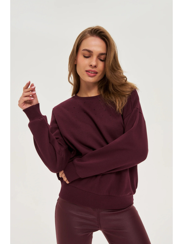 Moodo Hnědá balónová mikina Moodo