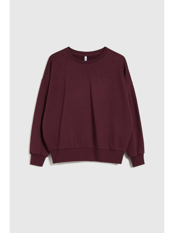 Moodo Hnědá balónová mikina Moodo