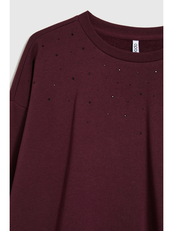 Moodo Hnědá balónová mikina Moodo