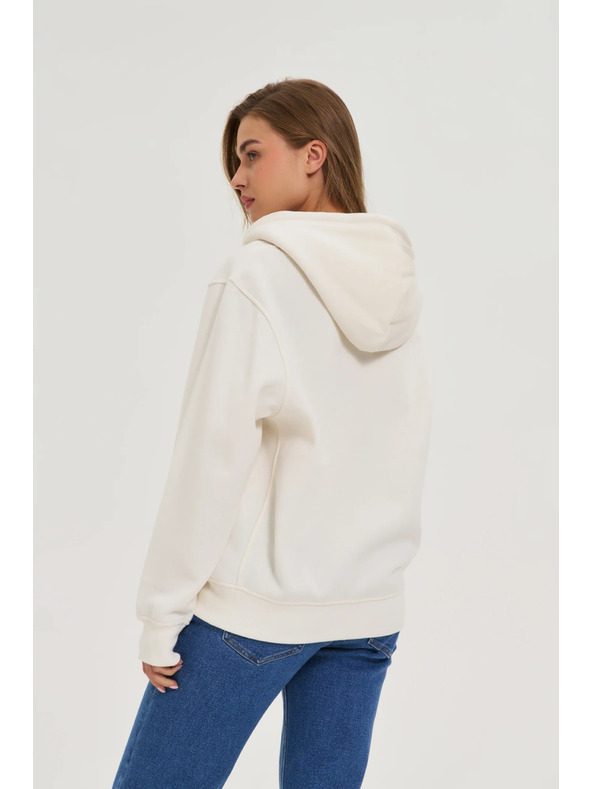 Moodo Dámská mikina na zip Moodo – bílá barva