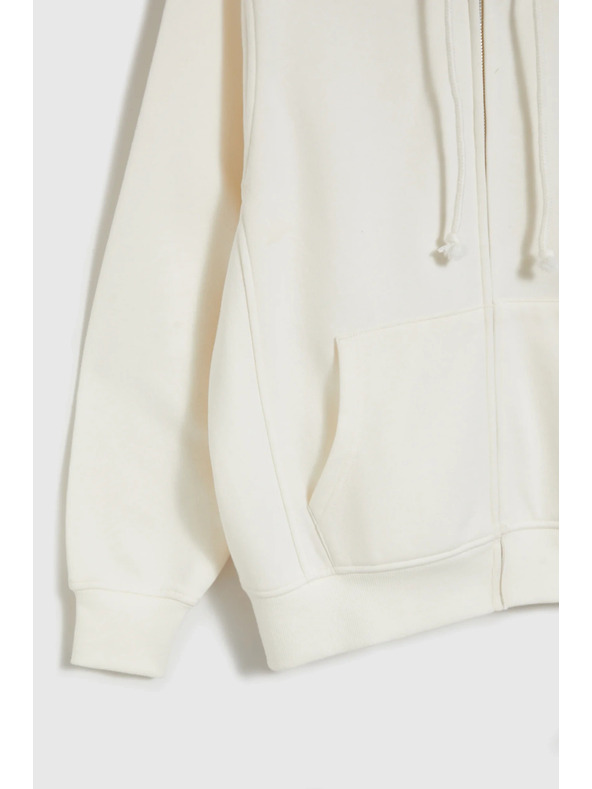Moodo Dámská mikina na zip Moodo – bílá barva