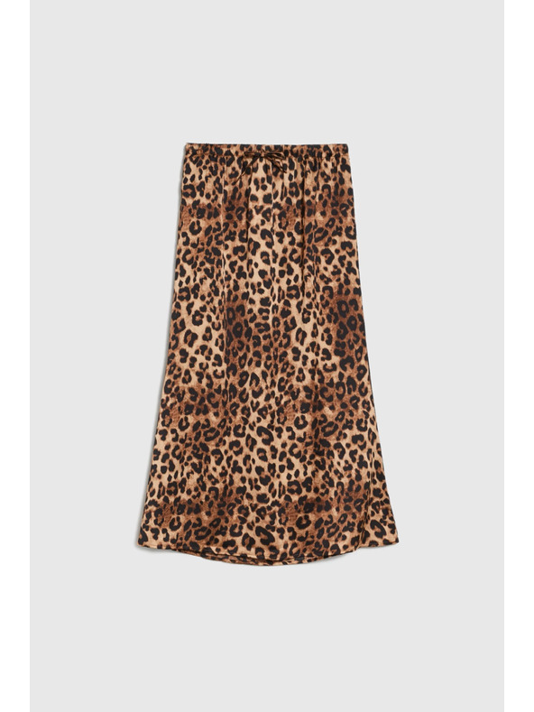 Moodo Dámská leopardí sukně Moodo – hnědá