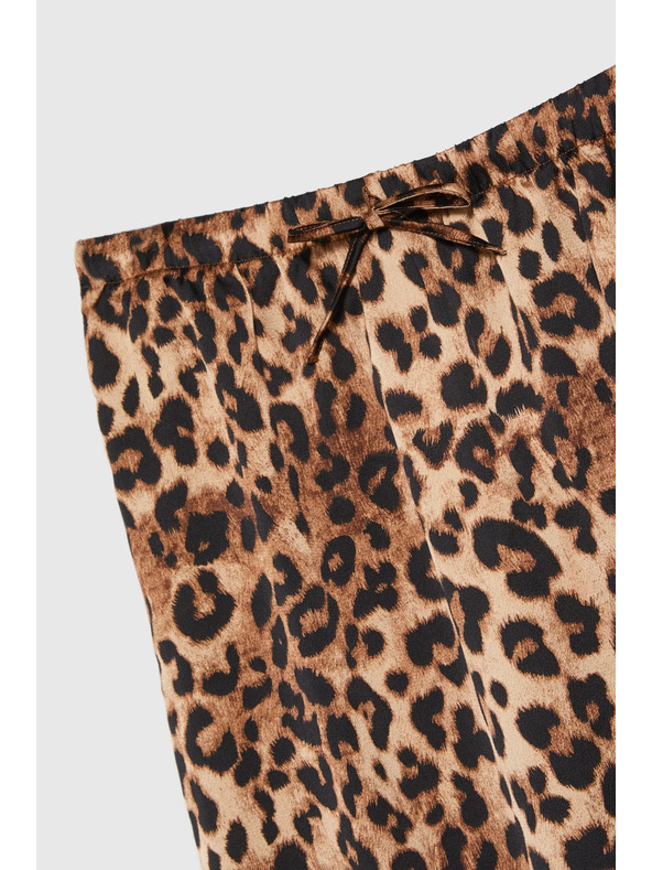 Moodo Dámská leopardí sukně Moodo – hnědá