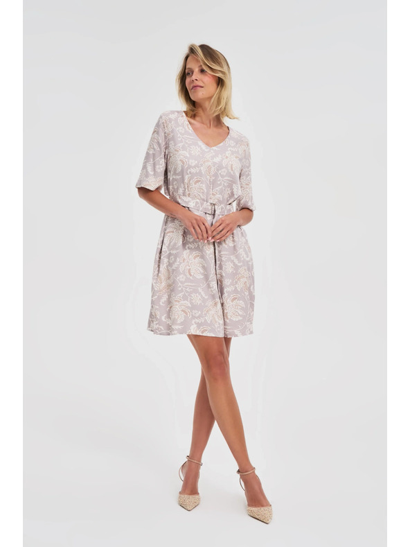 Moodo Dámské vzorované šaty Moodo s páskem