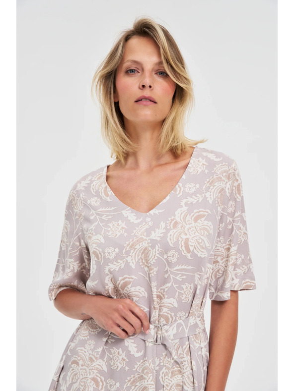 Moodo Dámské vzorované šaty Moodo s páskem