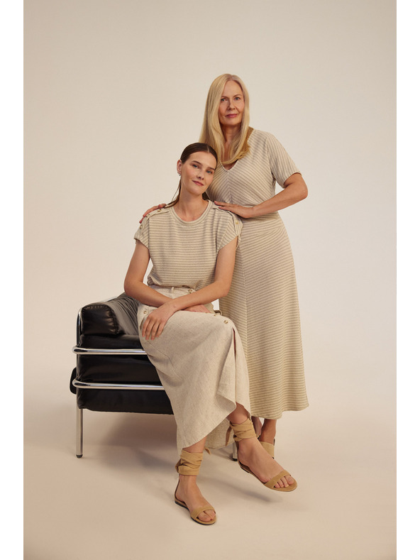 Moodo Dámské šaty Moodo - béžové