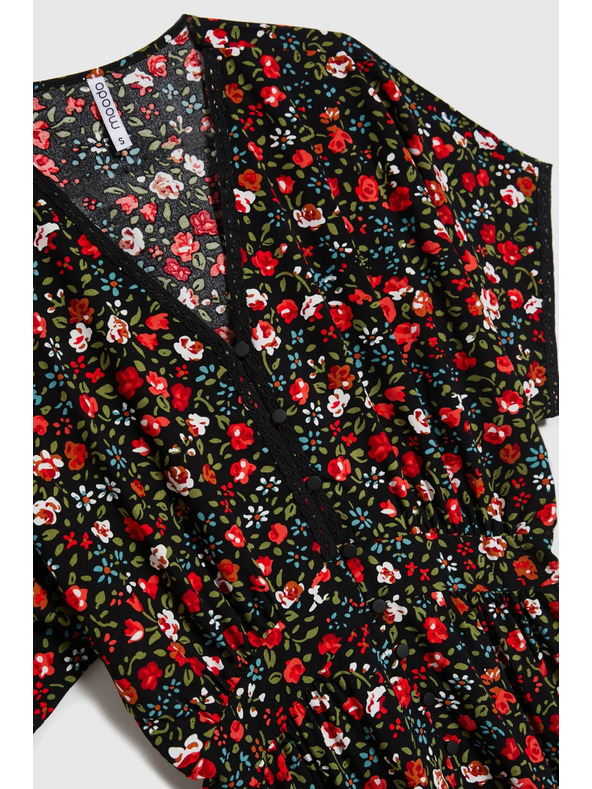 Moodo Dámské šaty Moodo červeno-černé