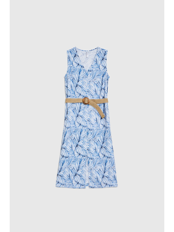 Moodo Světle modré šaty s páskem
