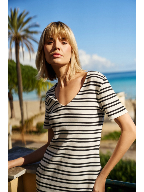 Moodo Dámské pruhované šaty Moodo