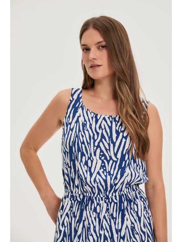 Moodo Dámské šaty Moodo modro-bílé