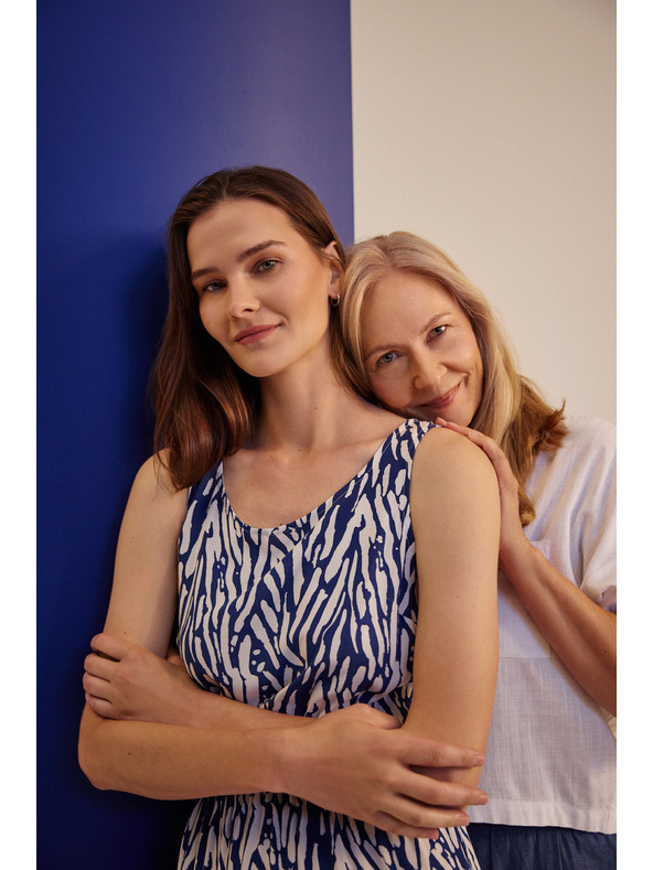 Moodo Dámské šaty Moodo modro-bílé