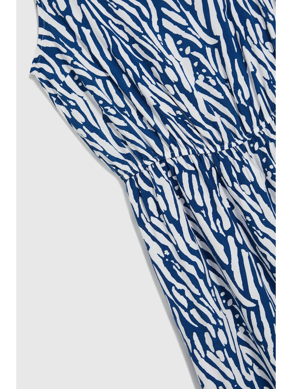 Moodo Dámské šaty Moodo modro-bílé