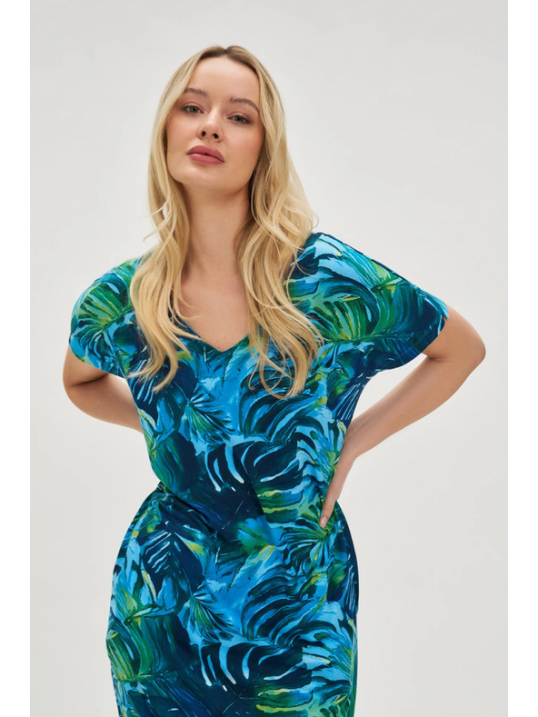 Moodo Dámské šaty Moodo - tyrkysové