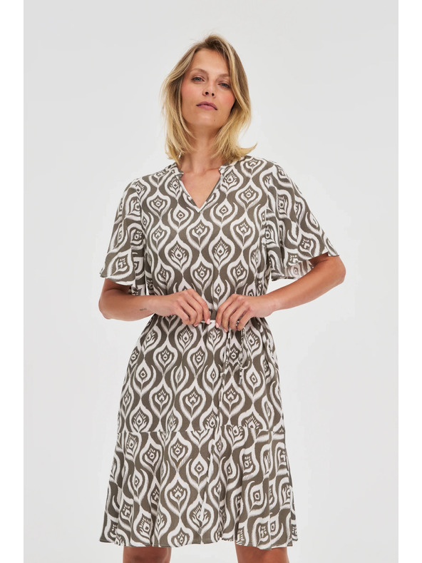 Moodo Dámské volné vzorované šaty Moodo