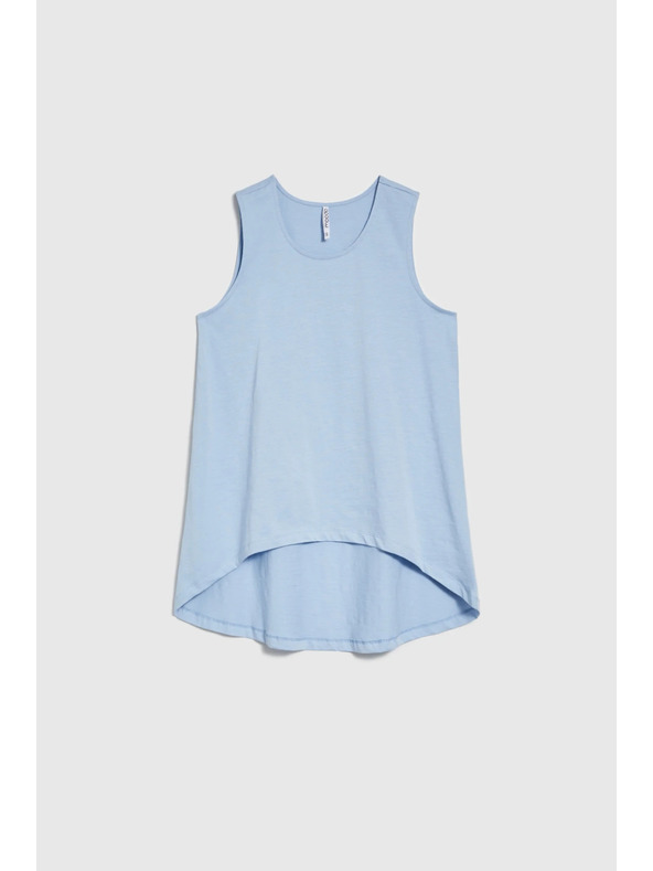 Moodo Dámské modré dlouhé tílko