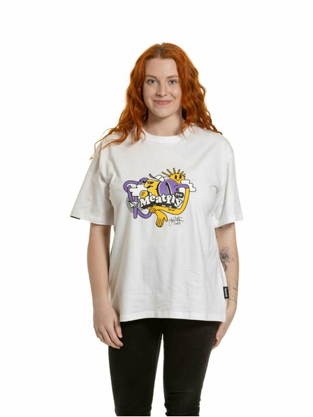 Meatfly Meatfly unisex tričko Carter 30 Groove White