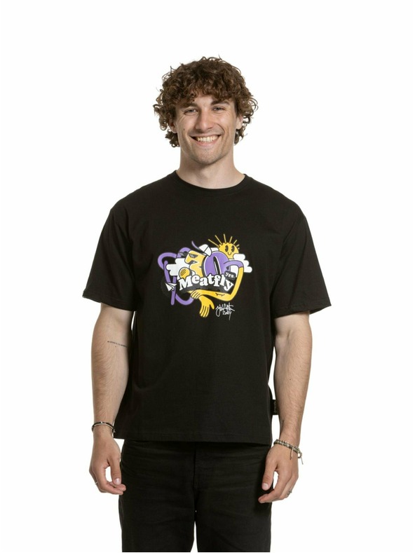 Meatfly Meatfly unisex tričko Carter 30 Groove Black