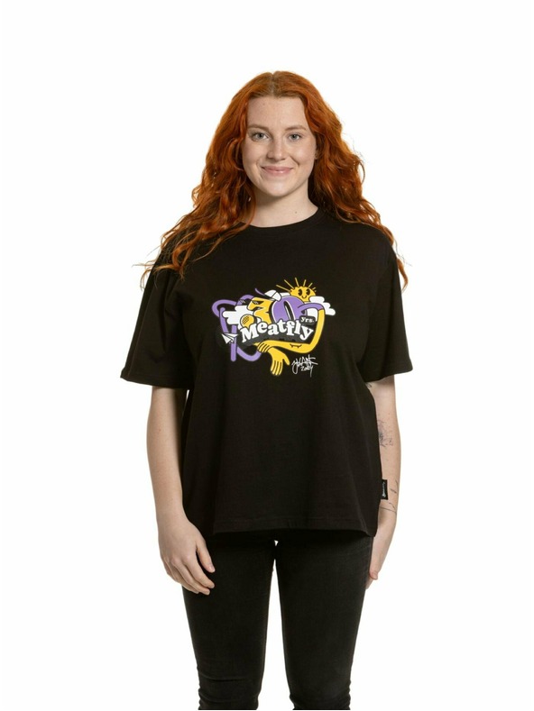 Meatfly Meatfly unisex tričko Carter 30 Groove Black