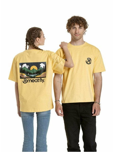 Meatfly Meatfly unisex tričko Cachuma Cornsilk Mountains