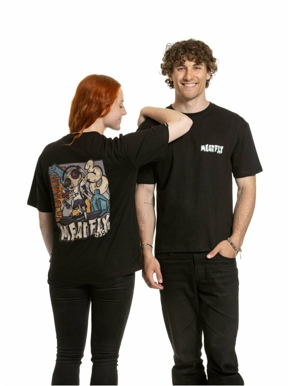 Meatfly Meatfly unisex tričko Carter 30 Fly Black