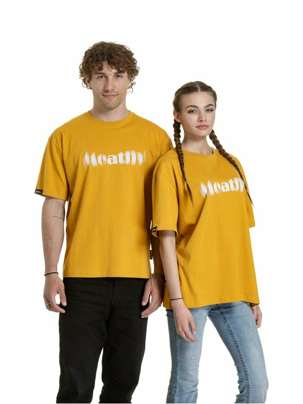 Meatfly Meatfly unisex tričko Domes Gold Bronze Blured | Hnědá