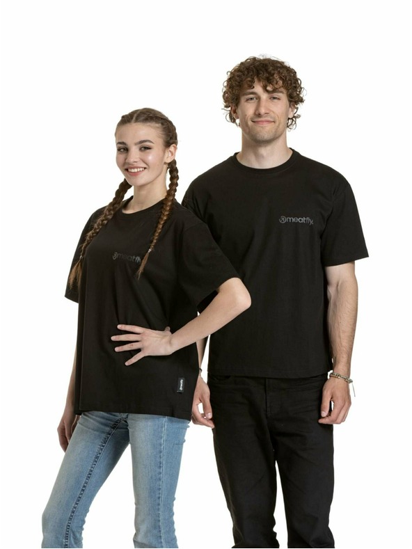 Meatfly Meatfly unisex tričko Minimal Black